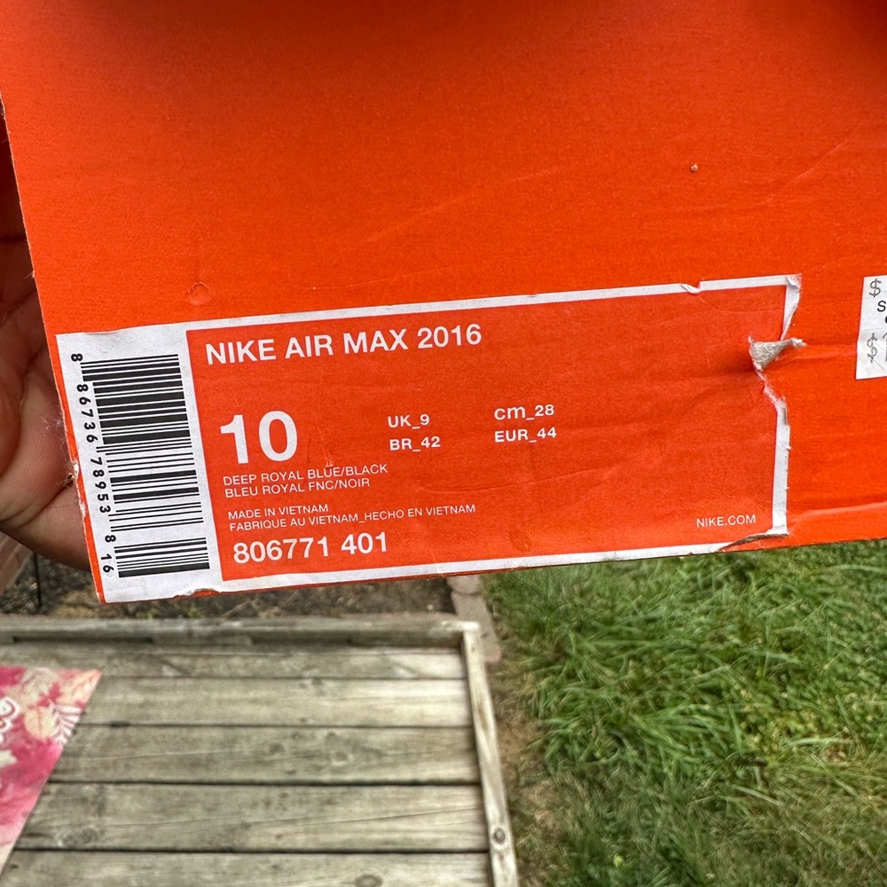 Nike Air Max 2016 in Deep Royal Blue and Black new in box